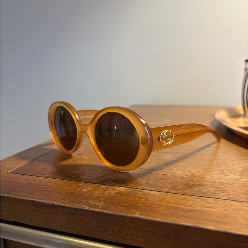 Gucci Round Orange Sunglasses VINTAGE EUC POLARIZED